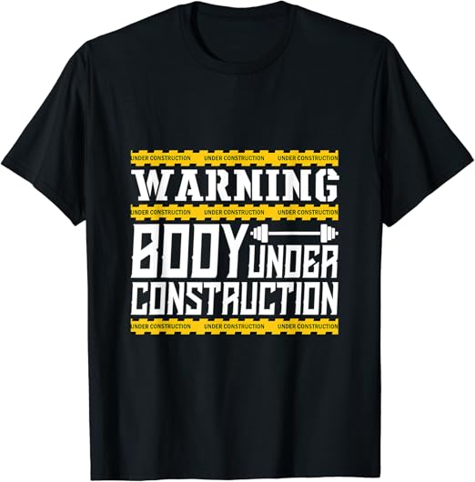 Body under construction t shirt Clearance