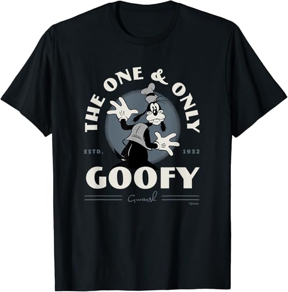 Disney 100 The One & Only Goofy Gwarsh Est 1932 Vintage D100 T-Shirt
