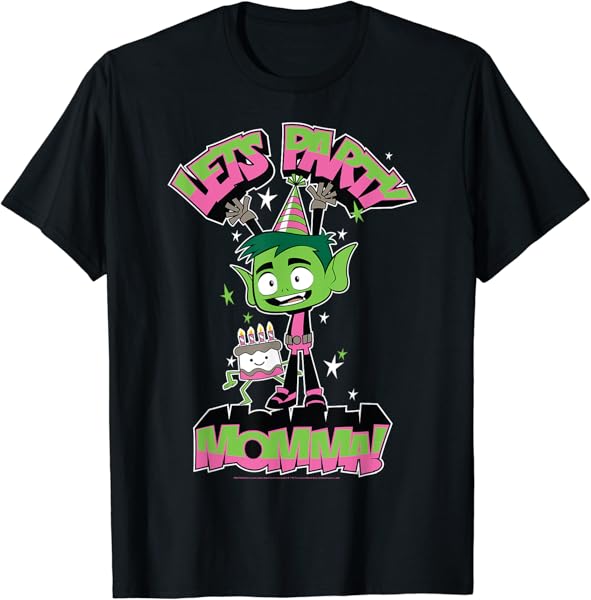DC Comics Teen Titans Go! Beast Boy Let\'s Party Momma T-Shirt