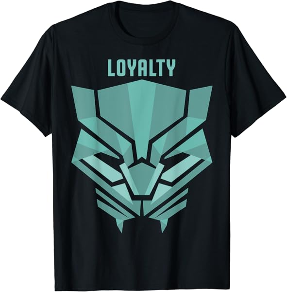 Marvel Black Panther Teal Loyalty Logo Graphic T-Shirt T-Shirt