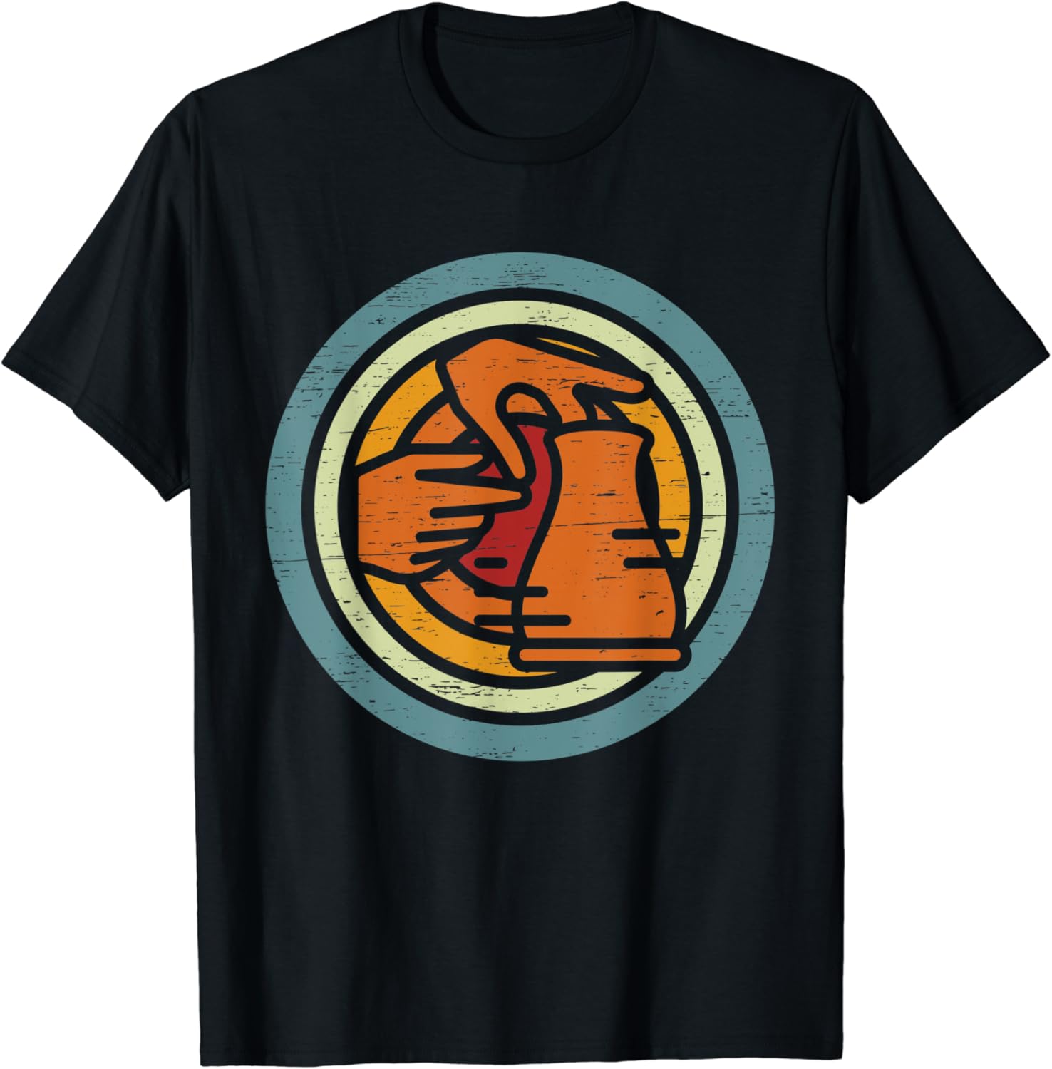 Retro Pottery for a Ceramic Lover Pottery T-Shirt : Amazon.co.uk: Clothing