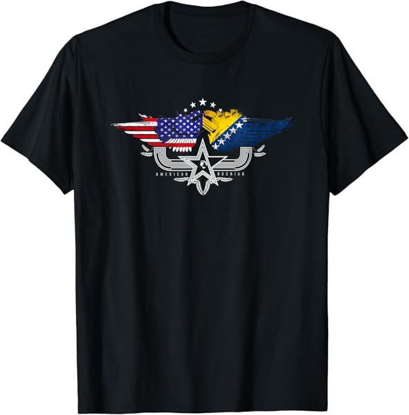 Bosnia USA Flag Bosnian American T-Shirt