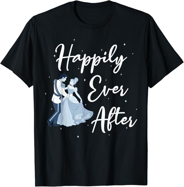Disney Cinderella Bridal Prince Charming Happily Ever After T-Shirt