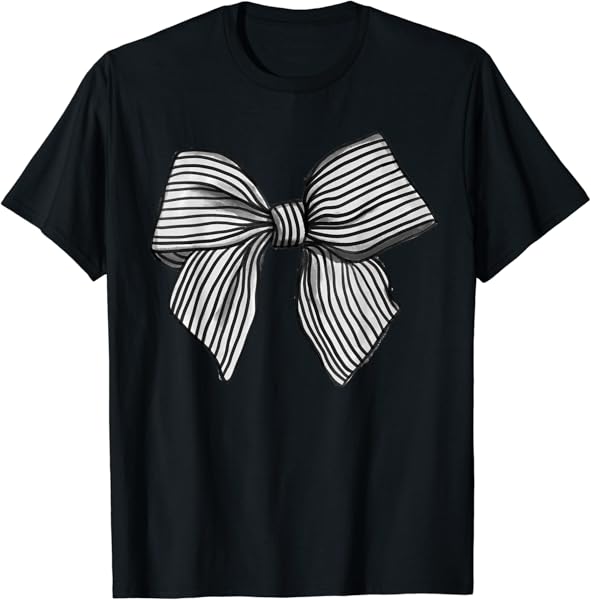 Coquette Black and White Bow T-Shirt