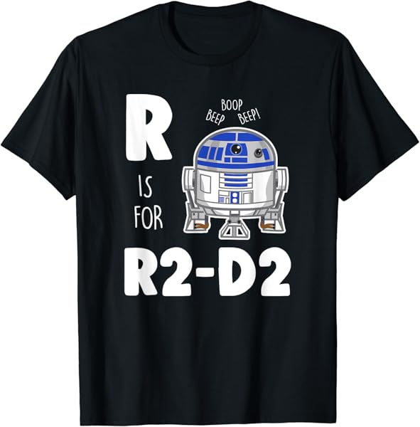 Star Wars Classic R Is For R2-D2 Beep Boop Beep Chibi Toon T-Shirt