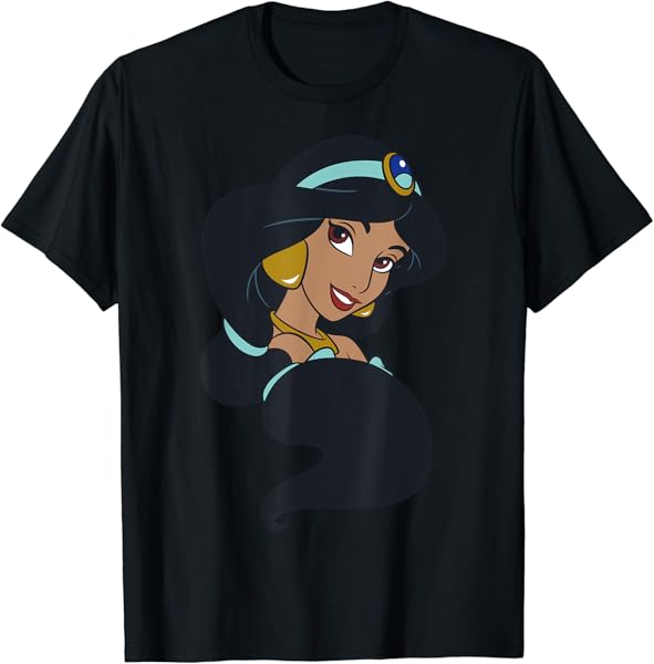 Disney Aladdin Jasmine Hair Swirl Big Portrait T-Shirt