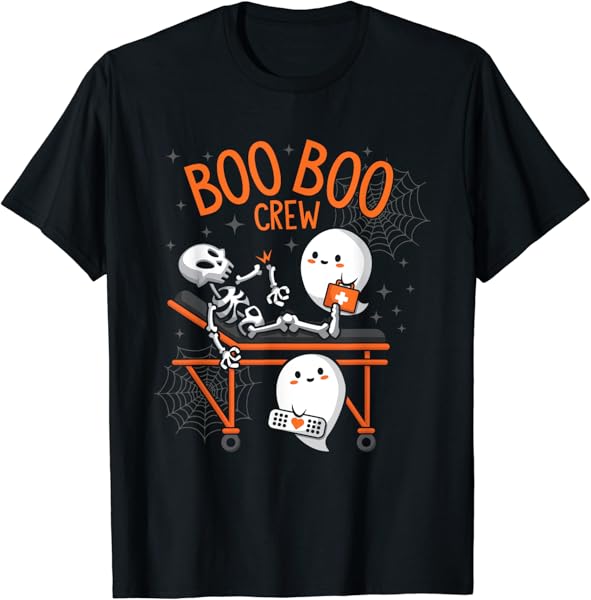 Boo Boo Crew Ghost Doctor Paramedic EMT Nurse Halloween T-Shirt