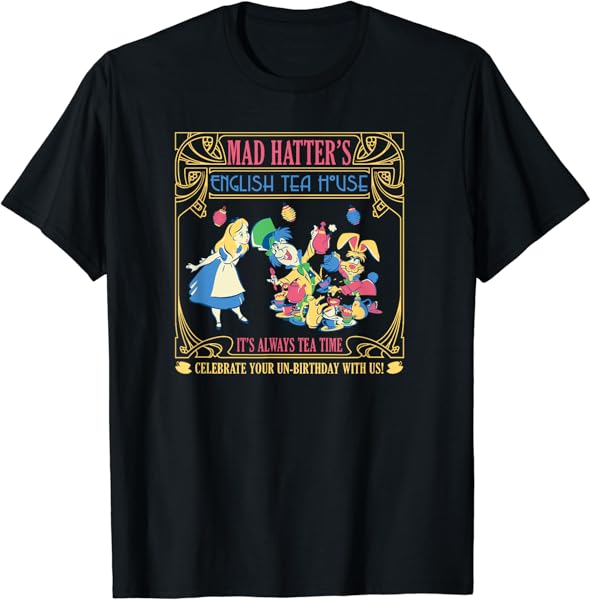 Disney Alice in Wonderland Mad Hatter\'s English Tea House T-Shirt