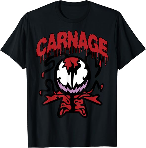 Marvel Carnage Red Kawaii Symbiote Graphic T-Shirt T-Shirt