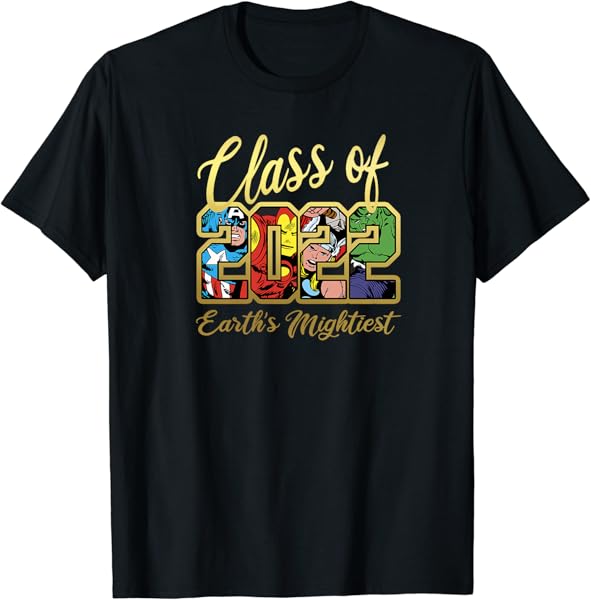 Marvel Class Of 2022 Earth\'s Mightiest Graduation Premium T-Shirt