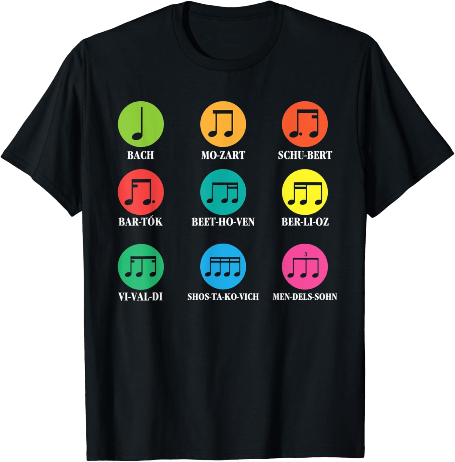 Classic Composers Classical Music Musical Notes TShirt