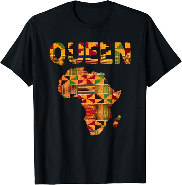 Cool African Queen Art Kente Cloth Africa Ghana Kids Women T-Shirt