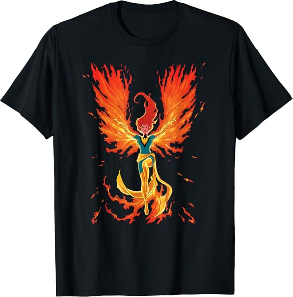 Marvel X-Men Jean Grey Phoenix Cosmic Flames T-Shirt
