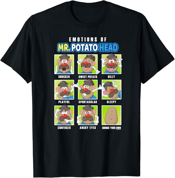 Mr. Potato Head Emotions Color Retro Box Up Faces Premium T-Shirt