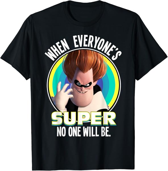 Disney Pixar The Incredibles Syndrome Super Retro Portrait T-Shirt
