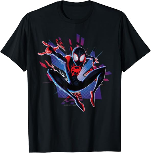 Marvel Spider-Man Into the Spider-Verse Miles City T-Shirt