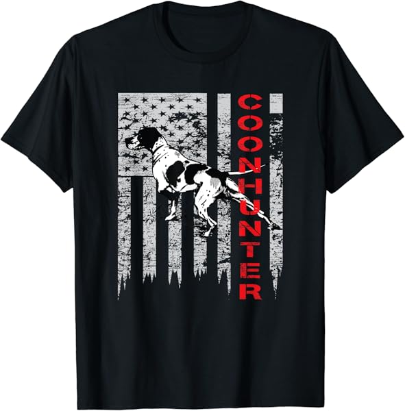 Distressed USA Flag Shirt for Coon Hunters T-Shirt