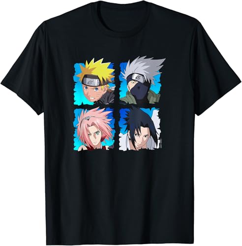 Naruto Shippuden - Camiseta de 4 cabezas Negro S disponible en Yaxa Guatemala