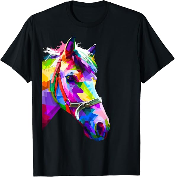 Colorful pop art horse portrait | Funny Horses T-Shirt