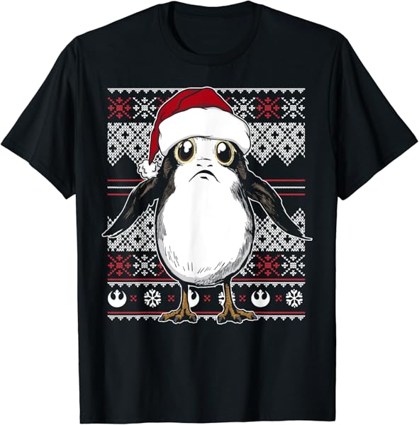 Star Wars Porg Ugly Christmas Sweater Graphic T-Shirt T-Shirt