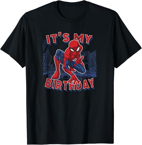 Marvel Spider-Man Classic It\'s My Birthday T-Shirt