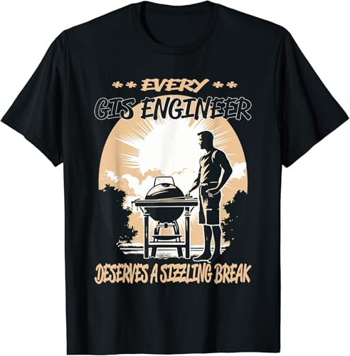 GIS Engineer Funny BBQ Chef or Grill Fun T-Shirt