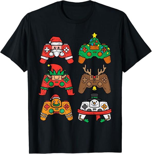 Christmas Gamer Controller Xmas Gaming Men Boys Kids Youth T-Shirt