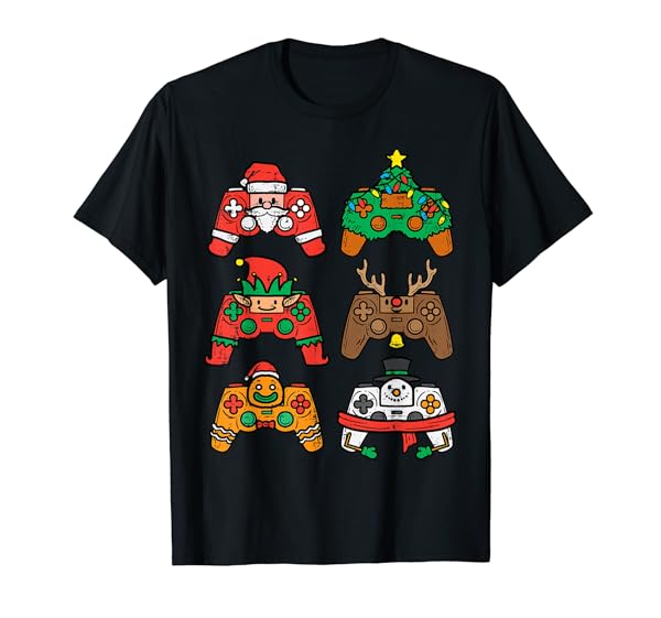 Christmas Gamer Controller Xmas Gaming Men Boys Kids Youth T-Shirt