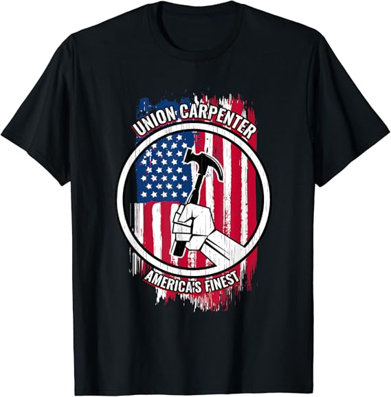Amazon.com: Union Carpenter Tshirt American Mens Gifts for Carpenters T