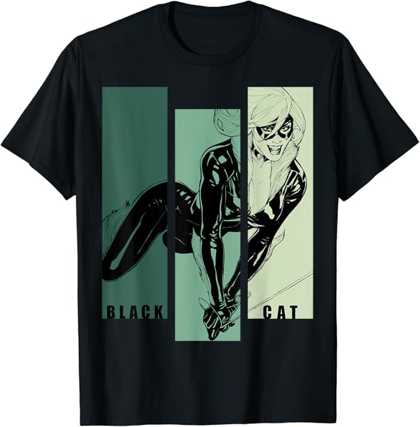 Marvel Black Cat Panel Swing Poster T-Shirt