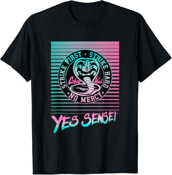 Cobra Kai Yes Sensei Retro Neon T-Shirt