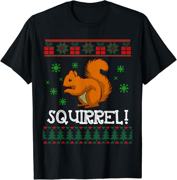 Christmas Squirrel T-Shirt Squeaky Lover Christmas Vacation T-Shirt
