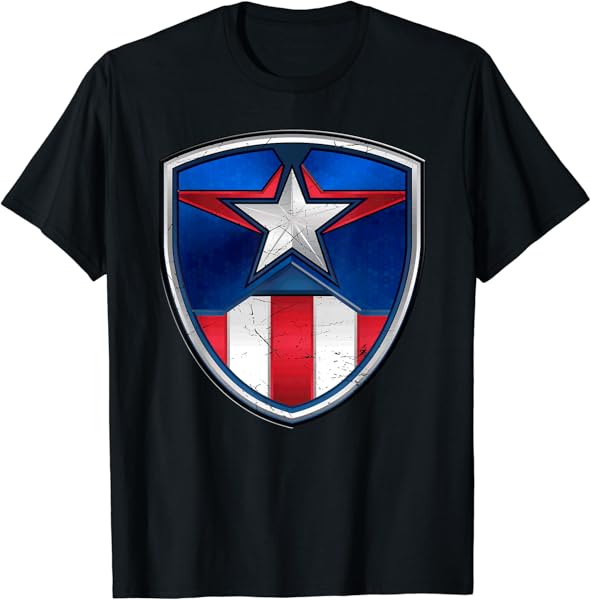 Marvel Comics Classic Captain America Armor Shield Costume T-Shirt