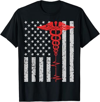 American flag nurse shirt Clearance
