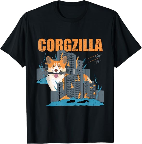 Corgzilla Funny Pembroke Welsh Corgi Pet Dog Lover T-Shirt