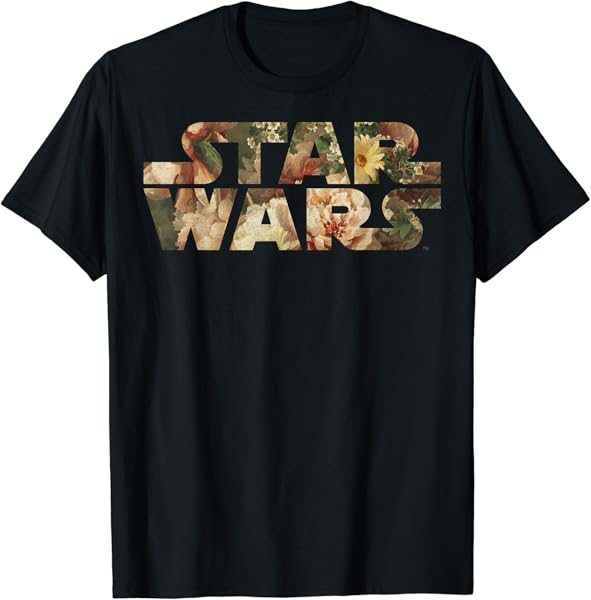Star Wars Logo Floral Fill Graphic T-Shirt T-Shirt