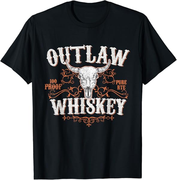 Outlaw Whiskey Country Vintage Graphic T-Shirt