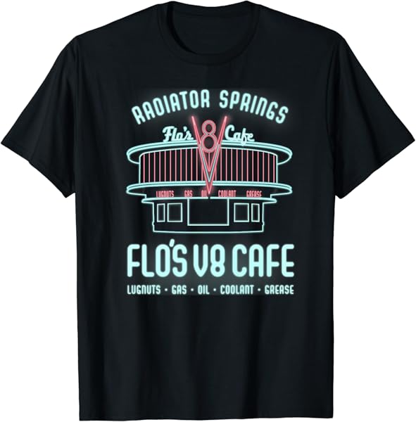 Disney Pixar Cars Flo\'s V8 Cafe Poster Premium T-Shirt Premium T-Shirt