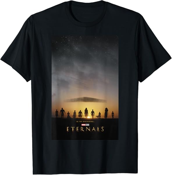 Marvel Eternals Group Sunset Poster T-Shirt