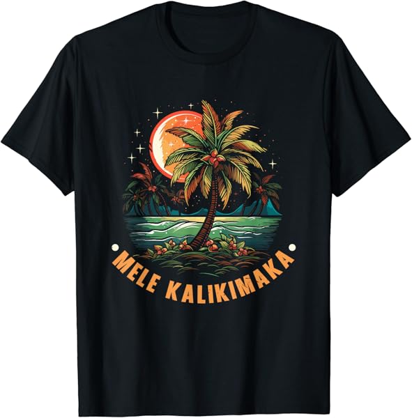 Mele Kalikimaka Santa Claus Tropical Xmas Hawaii Christmas T-Shirt