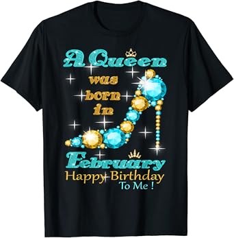 A queen was born in february shirt Clearance