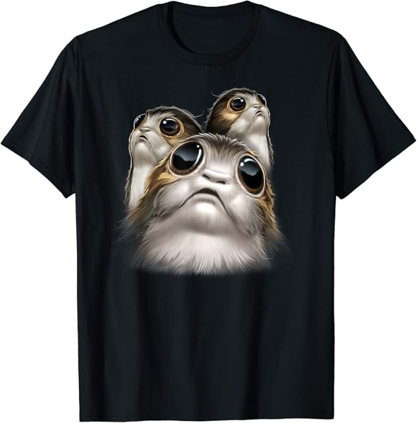 Star Wars Last Jedi Porgs Big Eyes Cute Graphic T-Shirt T-Shirt