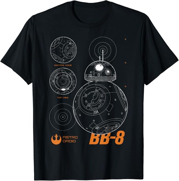 Star Wars BB-8 Outlined Schematic T-Shirt