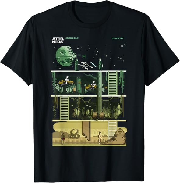 Star Wars Return Of The Jedi 8-Bit T-Shirt