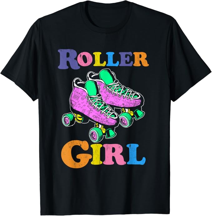 Roller Girl Skating Skater Girls Roller Skating Derby Rink T-Shirt