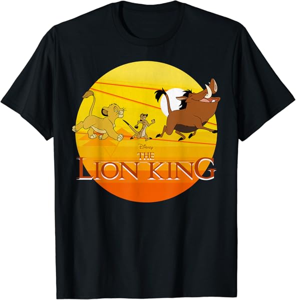 Disney The Lion King Simba Timon And Pumba Sunset T-Shirt