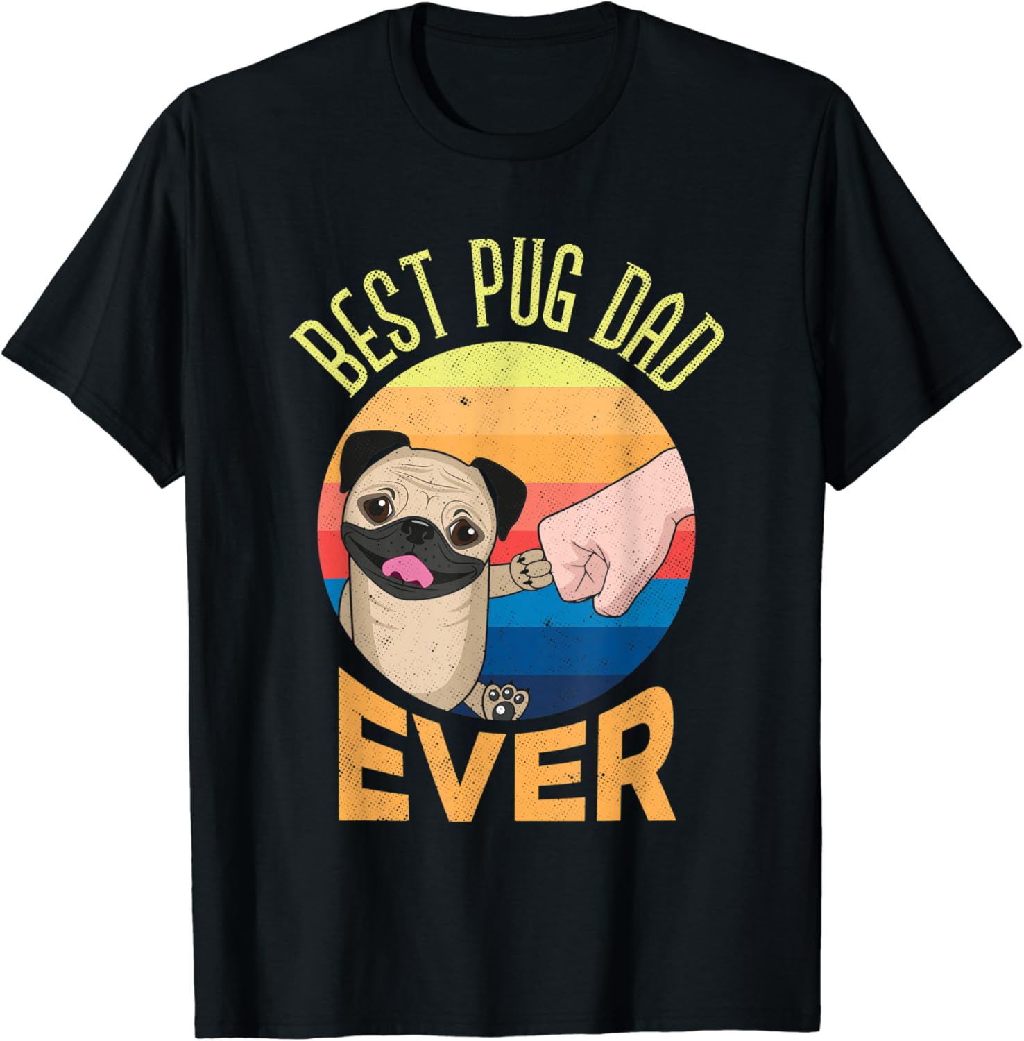 Best Pug Dad Ever Vintage Father’s Day Birthday Gift T-Shirt : Amazon