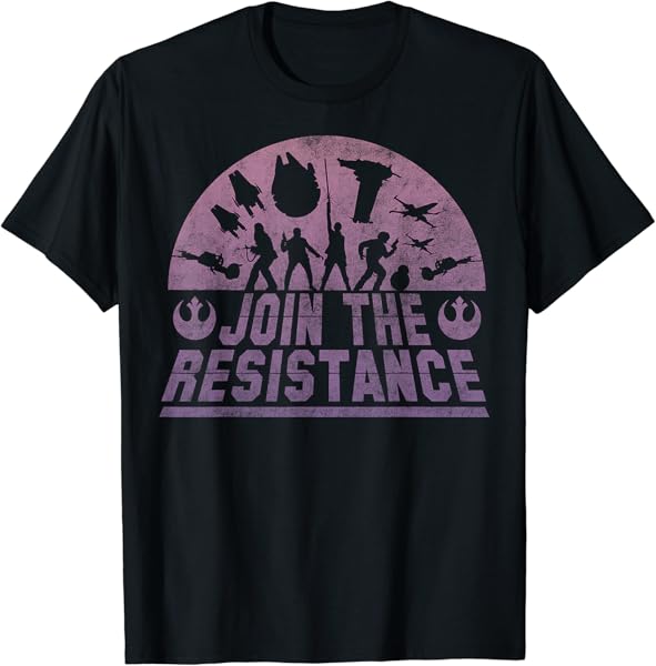Star Wars Last Jedi Silhouette Join the Resistance T-Shirt T-Shirt