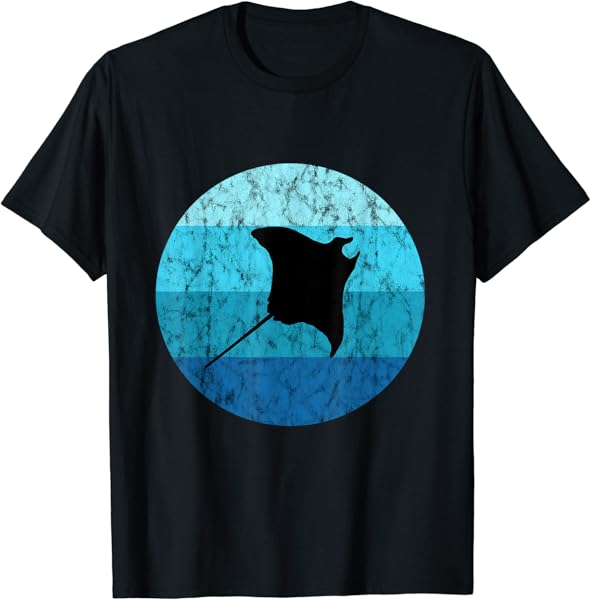 Manta Stingray Retro Vintage Ocean Sea Creatures T-Shirt