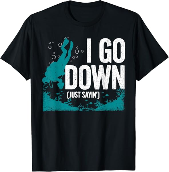 Cute Scuba Diving Design For Men Women Diving Scuba Diver T-Shirt